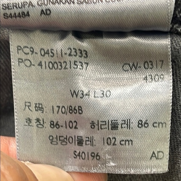 Levi Strauss Men's 511 Slim Fit Dark Grey-Black Jeans Straight Leg Sz 34x30 - Picture 12 of 12